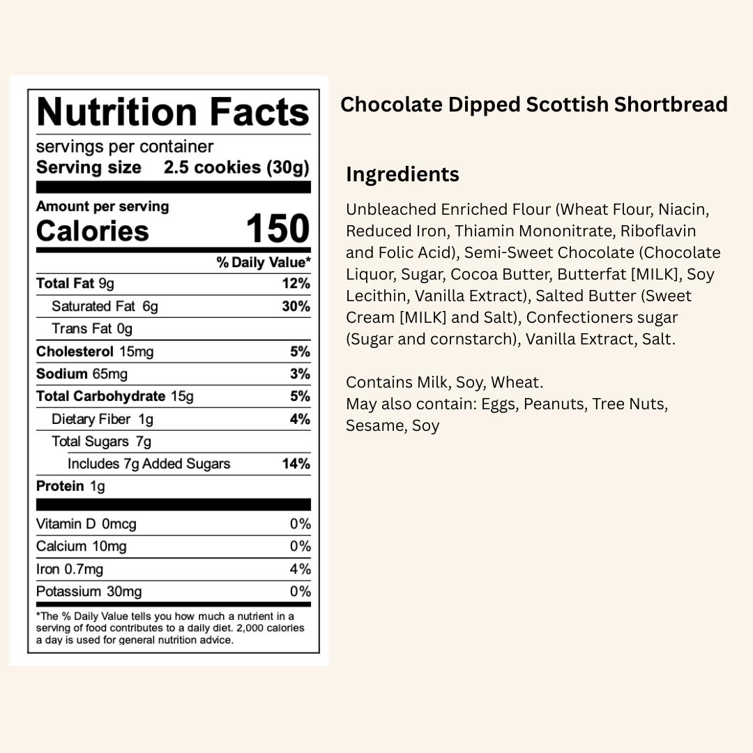 Chocolate Dipped Scottish Shortbread