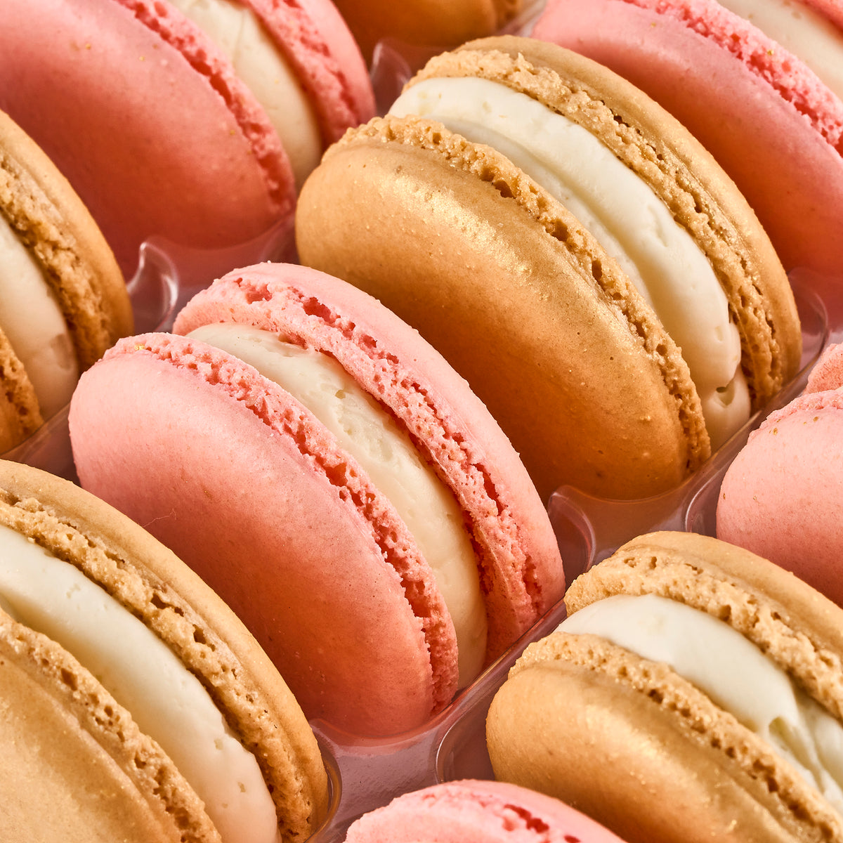 Champagne & Strawberry Macarons
